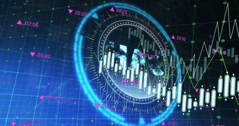 Digital Financial Data Analysis with Grid Graphics Concept - Download Free Stock Images Pikwizard.com