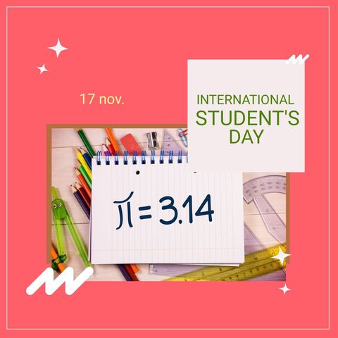international student's day celebration with mathematics notebook - Download Free Stock Templates Pikwizard.com