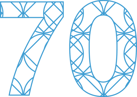 decorative blue number 70 on transparent background - Download Free Stock Videos Pikwizard.com