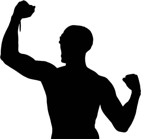 Transparent silhouette of swimmer diving on vector background