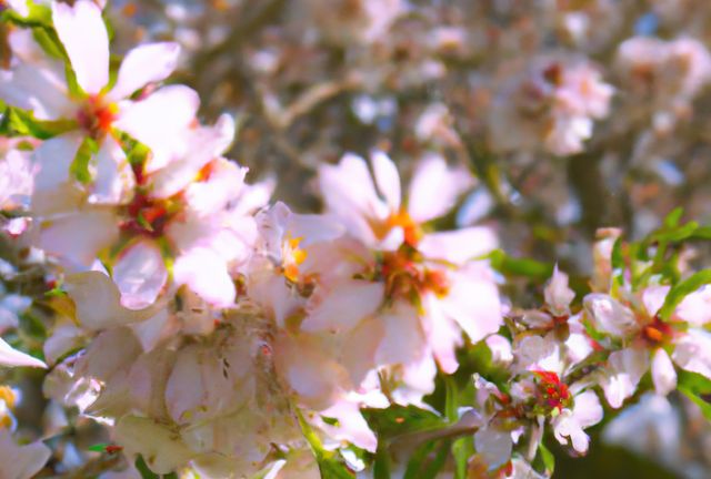 Close up of almond tree over blurred background created using generative ai technology - Download Free Stock Photos Pikwizard.com