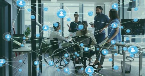 Diverse Professional Team in Digital Workspace