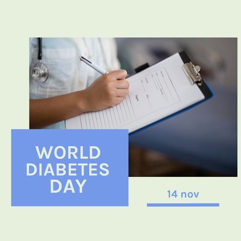 world diabetes day awareness concept with doctor holding clipboard - Download Free Stock Templates Pikwizard.com