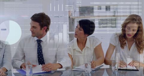 Collaboration in Data-Driven Business Meeting - Download Free Stock Images Pikwizard.com