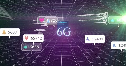 6G Technology with Social Media Data Elements - Download Free Stock Images Pikwizard.com