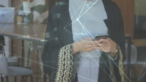 Business Professional Engaged with Technology and Networking