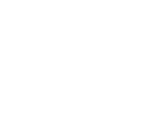 Transparent Workspace Desk with Computer and Wastebasket Illustration - Download Free Stock Videos Pikwizard.com