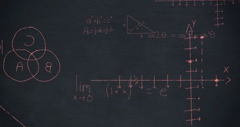 Abstract Mathematical Formulas on Blackboard Background - Download Free Stock Images Pikwizard.com