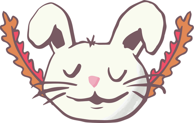 Smiley Bunny with Leaves Closing Eyes on Transparent Background - Download Free Stock Videos Pikwizard.com