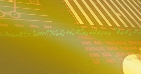 yellow-toned tech overlay with data code visualizations - Download Free Stock Images Pikwizard.com
