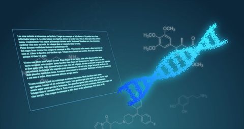 Digital Data Representation with DNA Strand and Chemical Elements - Download Free Stock Images Pikwizard.com