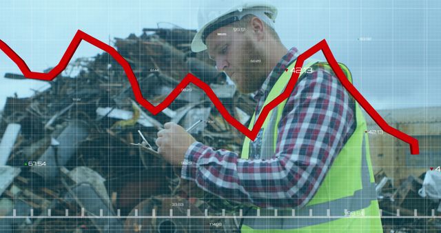 Male Worker Analyzing Statistical Data at Scrap Metal Yard - Download Free Stock Images Pikwizard.com