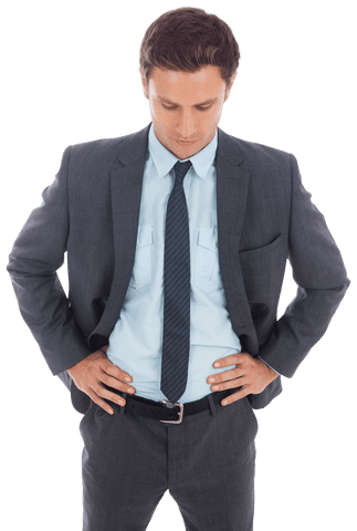 transparent businessman hands on hips serious expression - Download Free Stock Videos Pikwizard.com