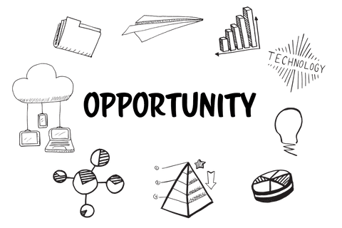 Opportunity icons illustration on transparent background