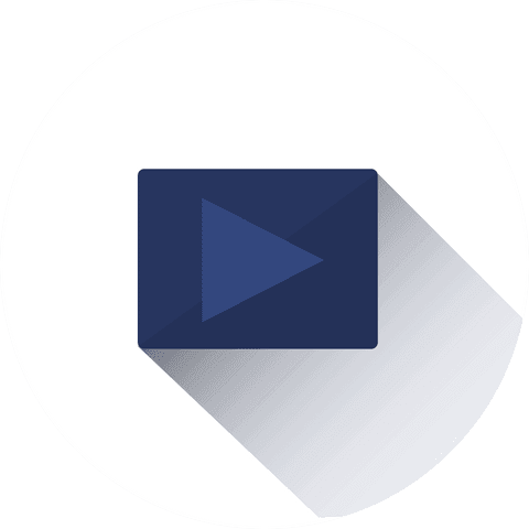 transparent blue play button icon on white circular background - Download Free Stock Videos Pikwizard.com