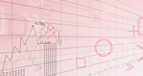 Analytical Data Visualization on Pink Screen