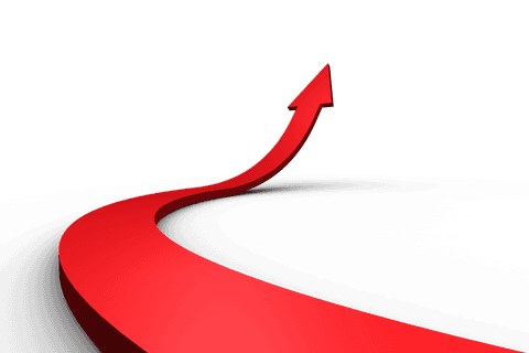 Upward Curved Red Arrow on Transparent Background - Download Free Stock Videos Pikwizard.com