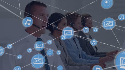 Digital Communication Network with Call Center Representatives