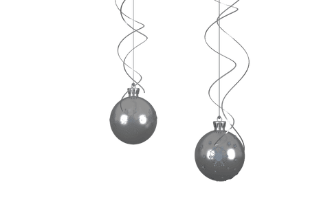 Transparent Christmas Baubles with Twirling Ribbons - Download Free Stock Videos Pikwizard.com