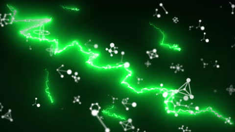 Conceptual Animation of Molecules and Green Lightning