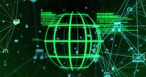 Global Technology Network and Data Interfaces - Download Free Stock Images Pikwizard.com