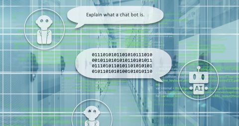 Digital Interface with Chatbot AI Over Computer Server - Download Free Stock Images Pikwizard.com