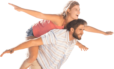 happy couple enjoying fun on transparent background - Download Free Stock Videos Pikwizard.com