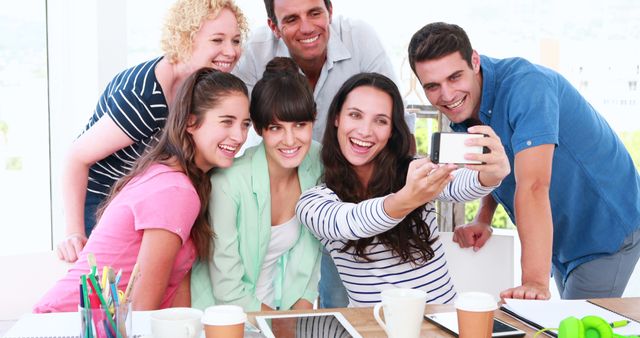 Group of Friends Taking Selfie Together at Global Gathering - Download Free Stock Images Pikwizard.com