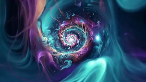 Mesmerizing Fractal Vortex with Glowing Core and Pulsing Tendrils