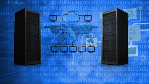 Digital Data Processing with Server Infrastructure and Global Map