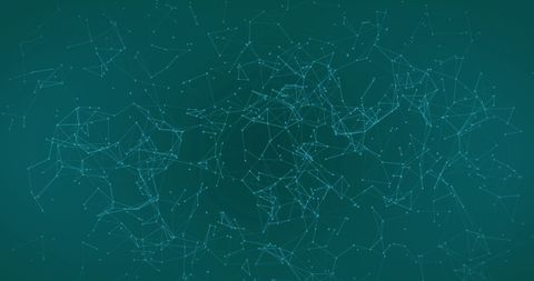 Abstract Digital Network with Interconnected Lines and Dots on Green Background - Download Free Stock Images Pikwizard.com