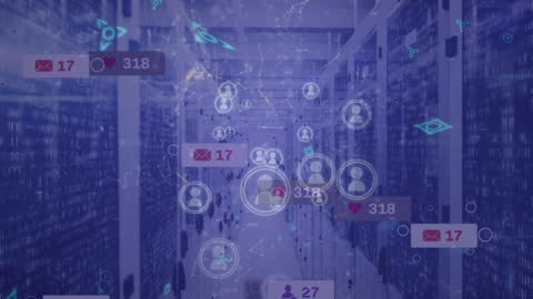 Digital Network Connections Over Data Center Servers
