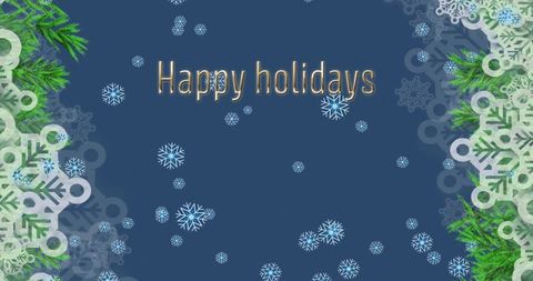 Festive Happy Holidays Winter Greeting Card