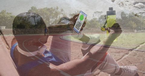 Man with Vaccination Passport Overlaid on Runner - Download Free Stock Images Pikwizard.com