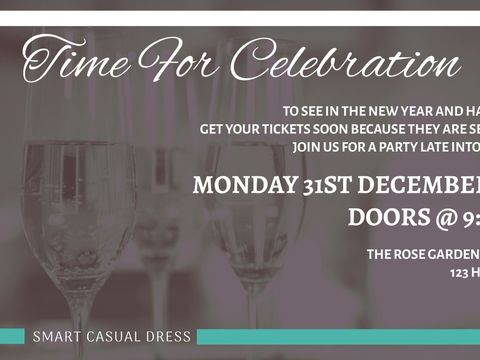 Elegant Invitation for New Year's Eve Celebration - Download Free Stock Templates Pikwizard.com