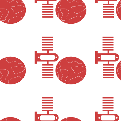 transparent pattern with red satellite and globe motif - Download Free Stock Videos Pikwizard.com