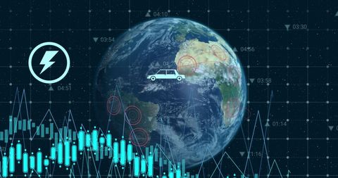 Global Data Processing with Planetary Technological Interface - Download Free Stock Images Pikwizard.com