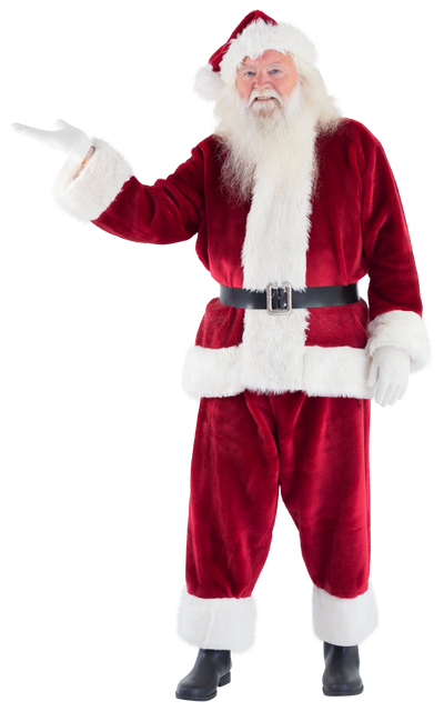 Transparent Santa Claus Showing Something - Download Free Stock Videos Pikwizard.com