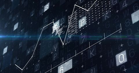 Dynamic Financial Graph with Digital Data Background - Download Free Stock Images Pikwizard.com