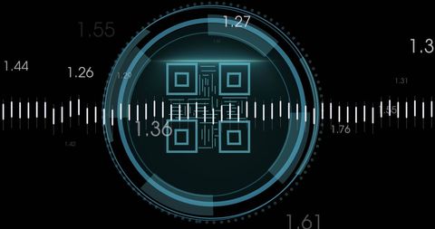 Digital Data Ring with Cybersecurity Barcode Interface - Download Free Stock Images Pikwizard.com