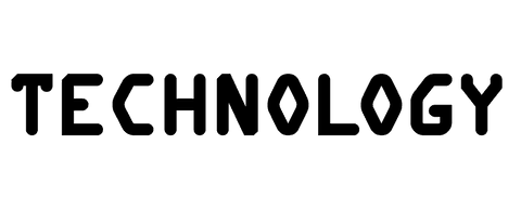 Modern technology text on transparent background