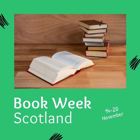 Book Week Scotland with Open Books and Text - Download Free Stock Templates Pikwizard.com