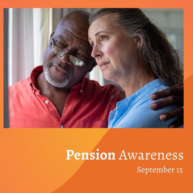 Multiracial Senior Couple Pension Awareness Campaign September 15 - Download Free Stock Templates Pikwizard.com