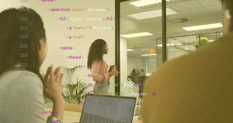 Team Discussion on Cyber Security in Modern Office