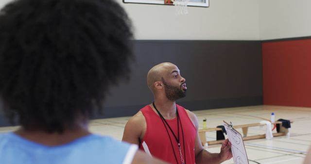 Basketball Coach Giving Instructions During Training Session - Download Free Stock Images Pikwizard.com