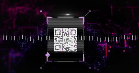 Digital QR Code in Futuristic Data Processing Global Network - Download Free Stock Images Pikwizard.com