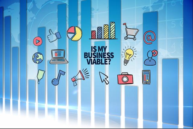 Digital composite of Business viability graphic
