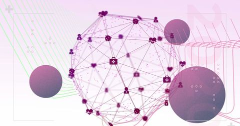 Futuristic Global Network with Digital Interface - Download Free Stock Images Pikwizard.com