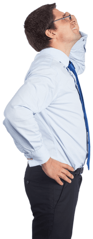 Focused Caucasian Businessman on Transparent Background Isolated PNG