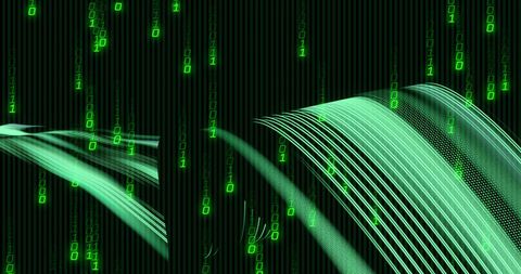 Digital Data Streams and Matrix-Inspired Binary Code - Download Free Stock Images Pikwizard.com